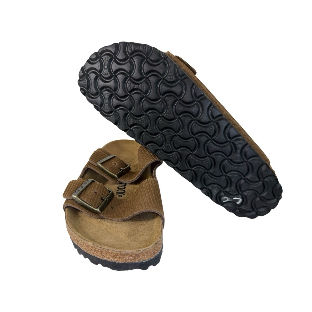 Birkenstock Arizona sandal Dark Tea Corduroy Suede Size 7 Women's No Box - Picture 6 of 6
